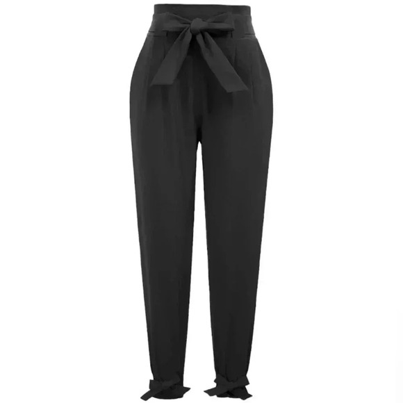 GRACE KARIN Casual High Waist Pencil Pants with Bow-Knot - Picture 1 of 6